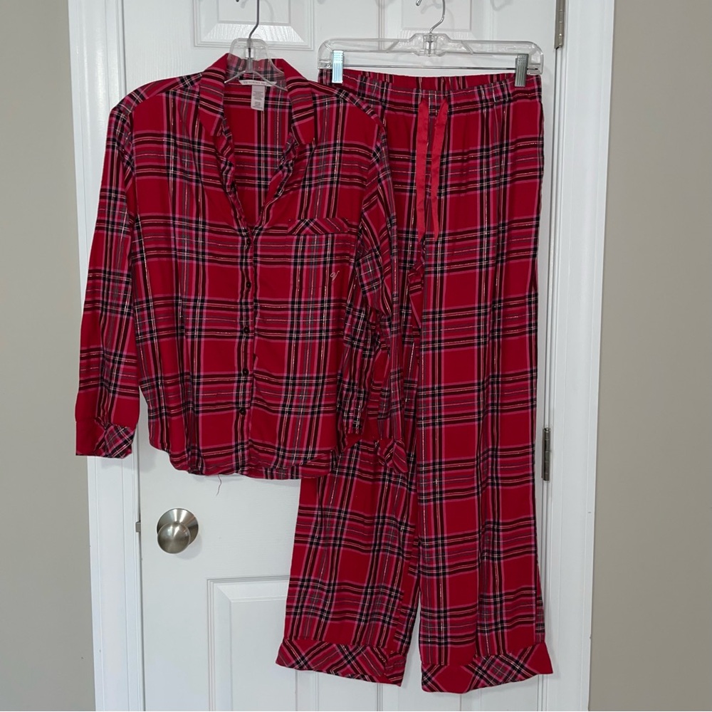 Victorias Secret Plaid Flannel Pajama Set